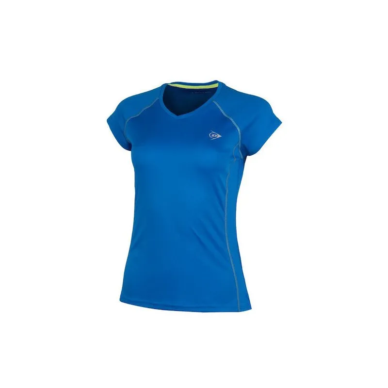 Dunlop Tennis Clothing – WOMEN'S CREW TEE CLUB LINE (Blue)