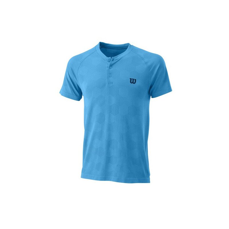 Wilson Tennis Apparel – Men's Power Seamless Henley Tennis Shirt