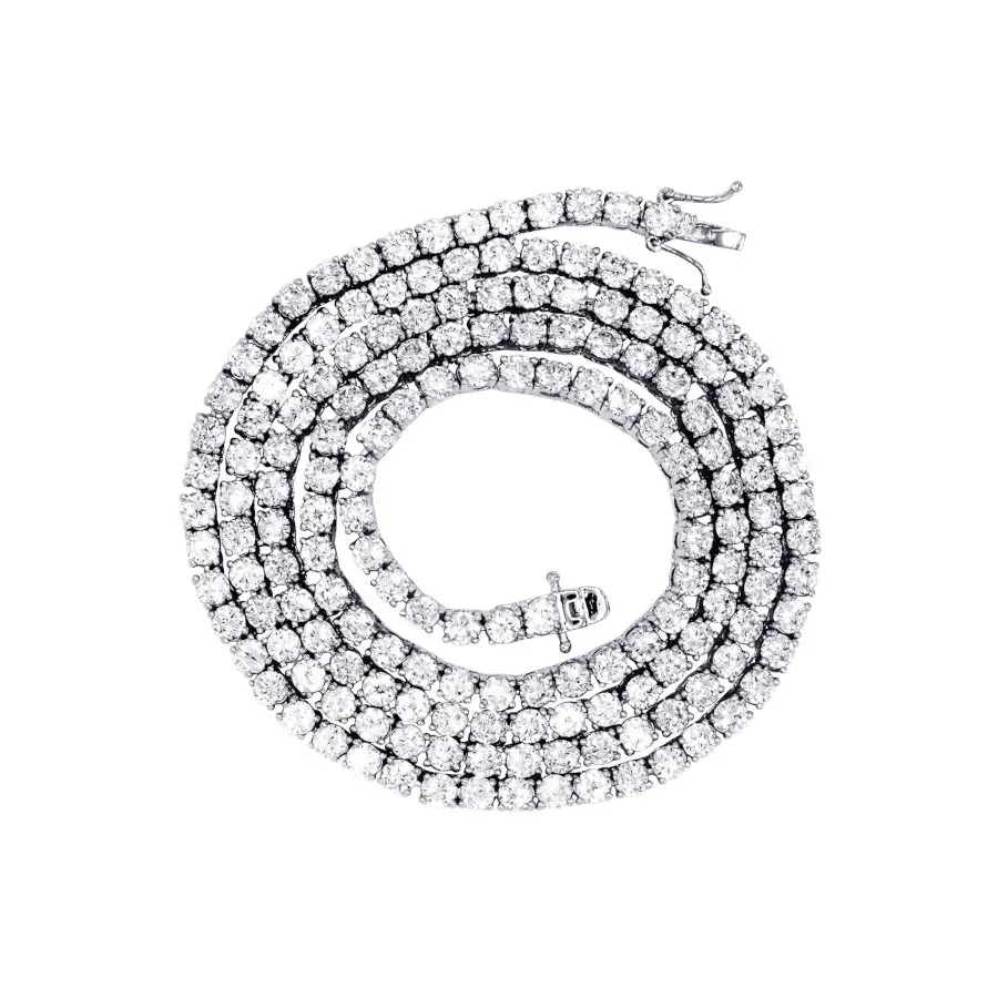 14K White Gold Men's Tennis Chain (TENNIS GIFTS)