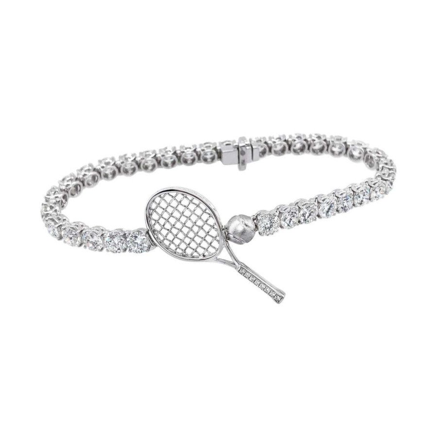 Diamond Tennis Bracelet (Let's Play Tennis) – 18 Karat Gold (TENNIS GIFTS)