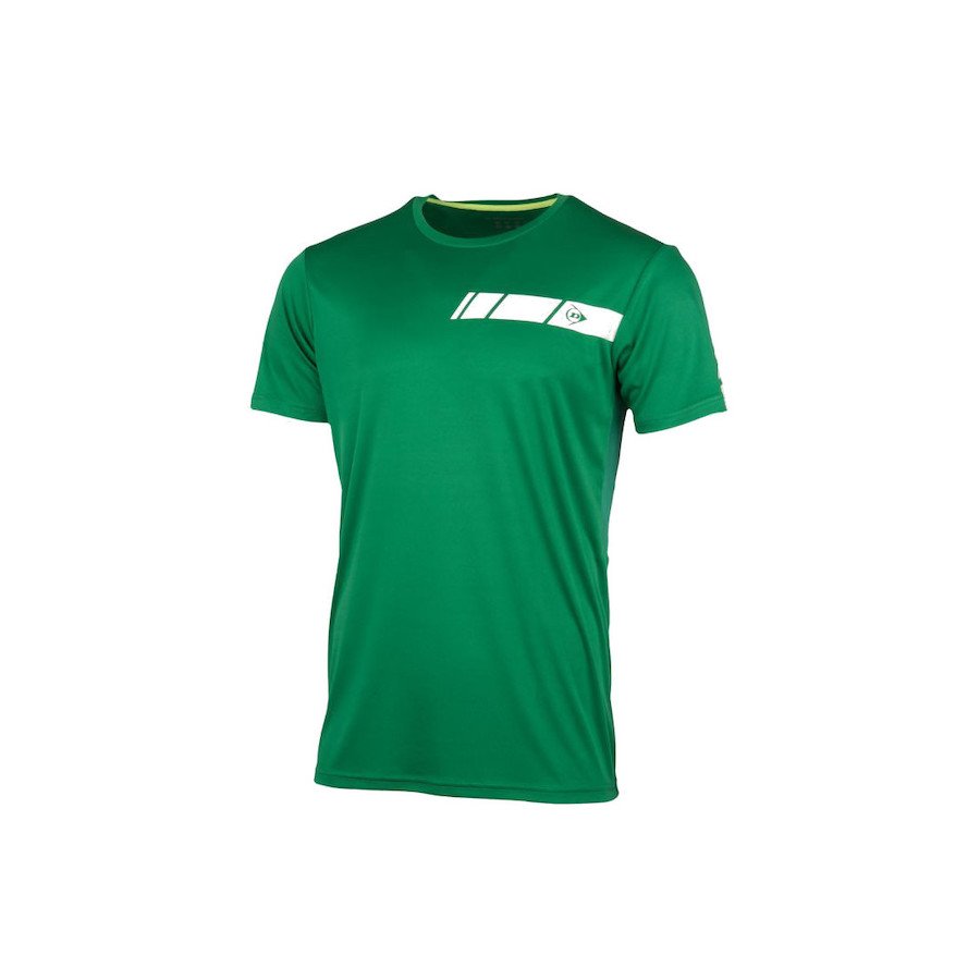 Dunlop Men's Crew Tee Club Line Tennis T-Shirt (Green)