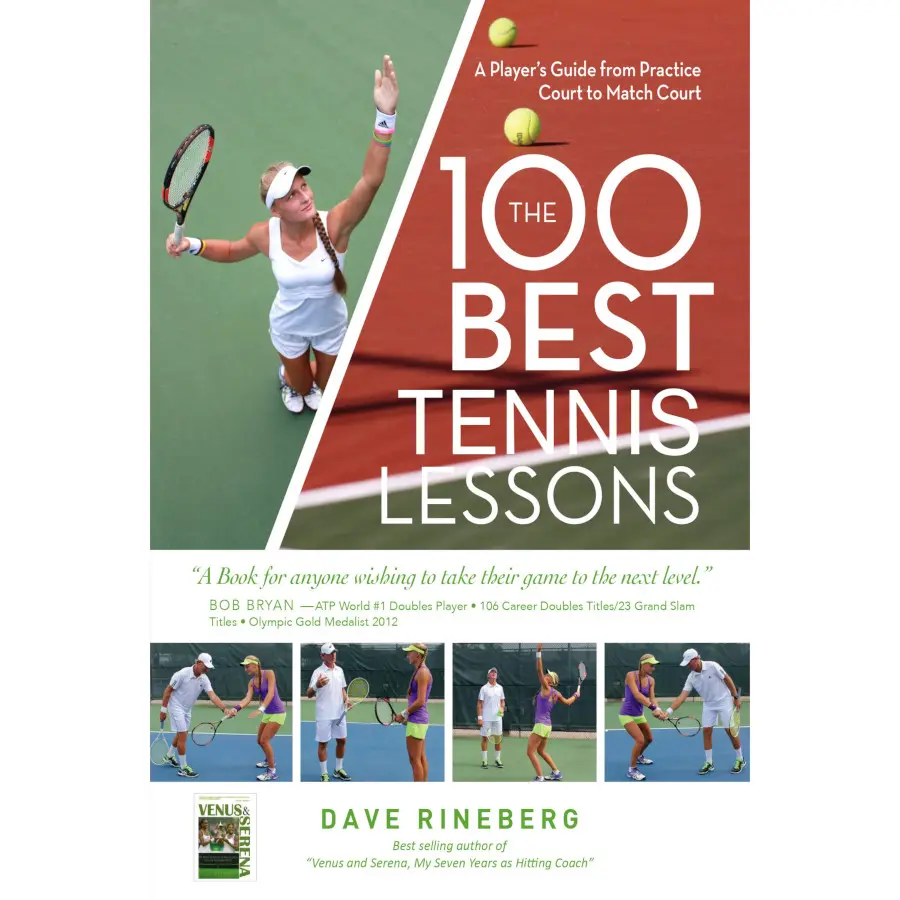 Tennis book titled 'The 100 Best Tennis Lessons'