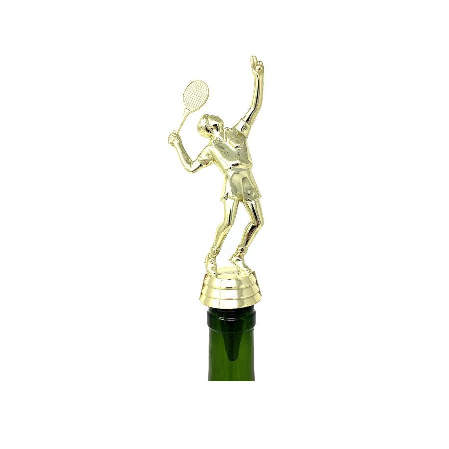 Tennis Trophy Top – Wine Bottle Stopper - Handmade with Stainless Steel Base and Repurposed