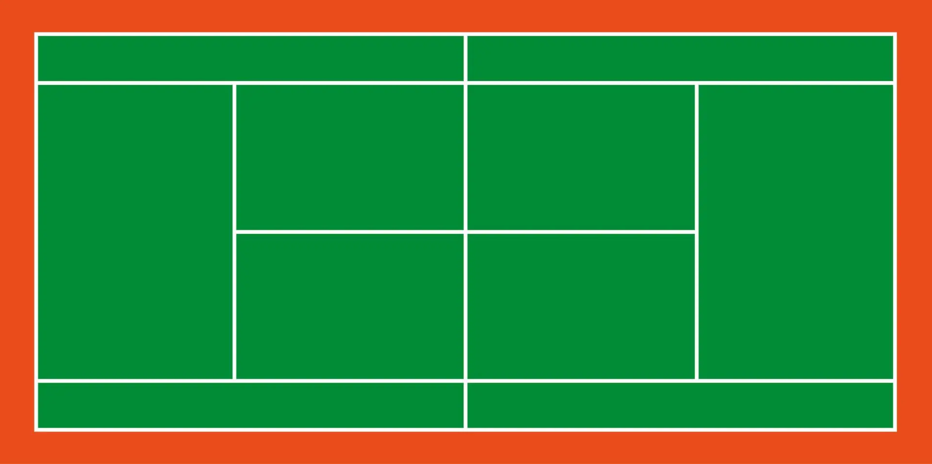 Tennis court separator for tennis gifts