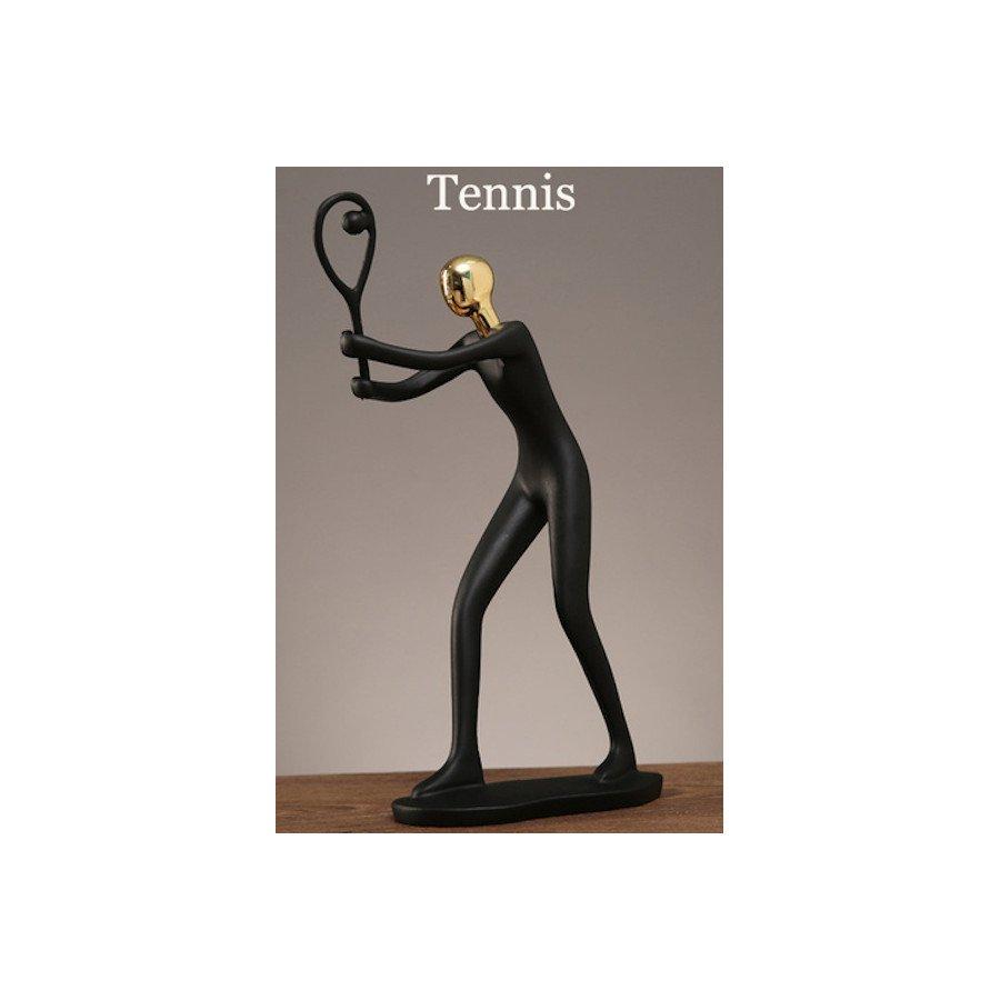 Modern Abstract Tennis Player Sculpture Resin Figurine from Tennis Art