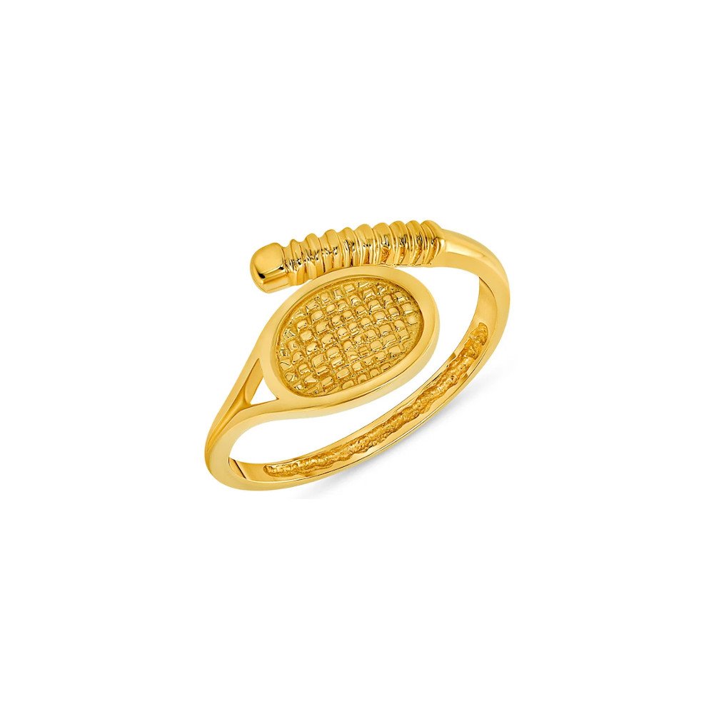 14k Gold Toe Ring Fashioned into A Tennis Racquet from Tennis Rings