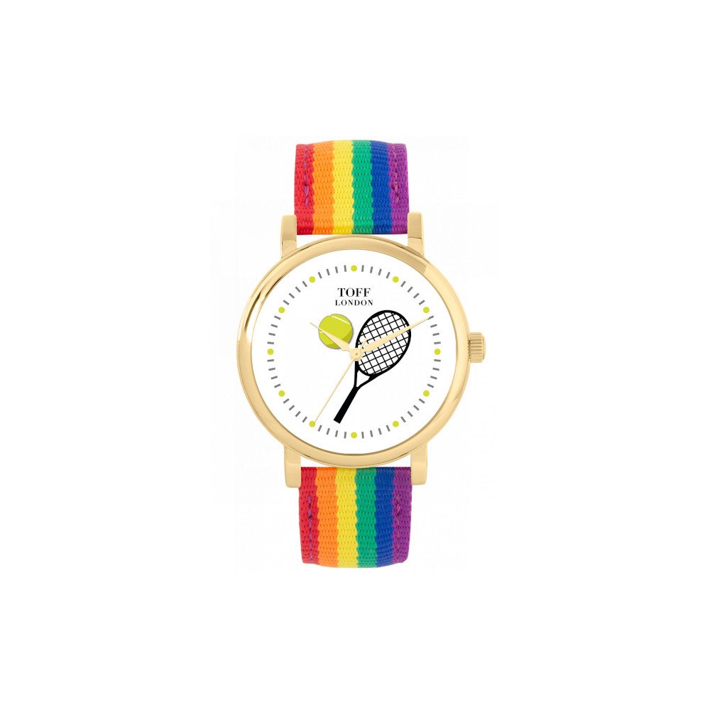 Rainbow Watch with Tennis Theme - Toff London from Tennis Watches
