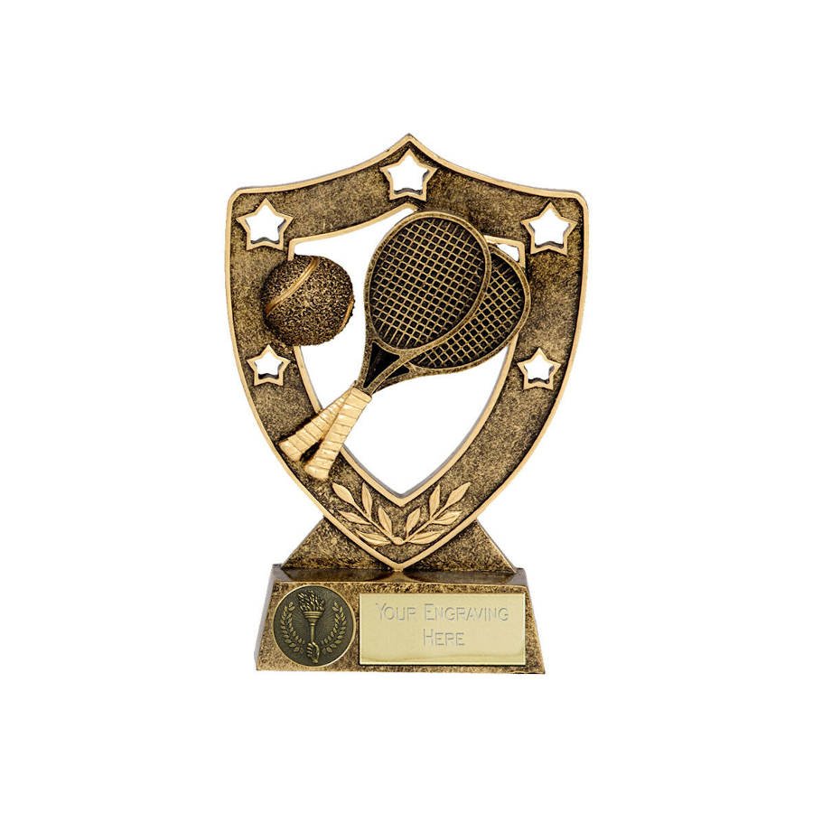 Tennis Awards - Shieldstar 5 Tennis Trophy from Tennis Trophies